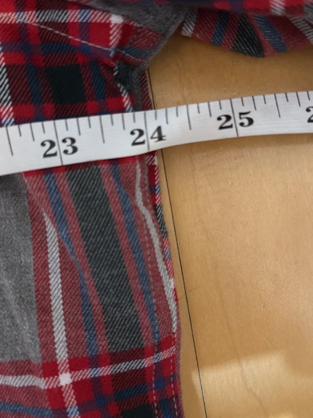 Banana Republic Gray and Red Plaid Button-Down Shirt